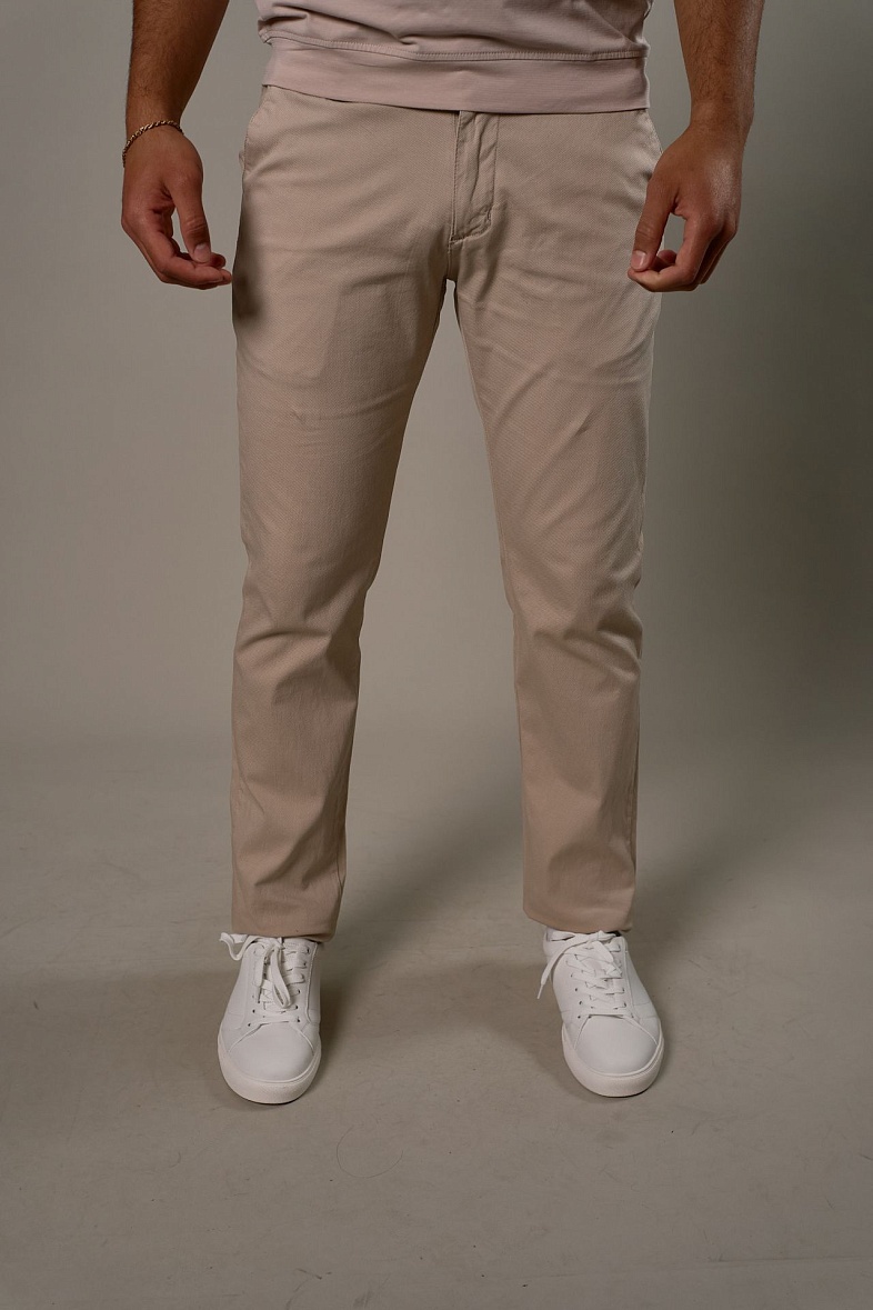 Брюки мужские чиносы, (повседневные брюки) бежевый DTMD (DORTMUND) 18116B RAIT LIGHT BEIGE