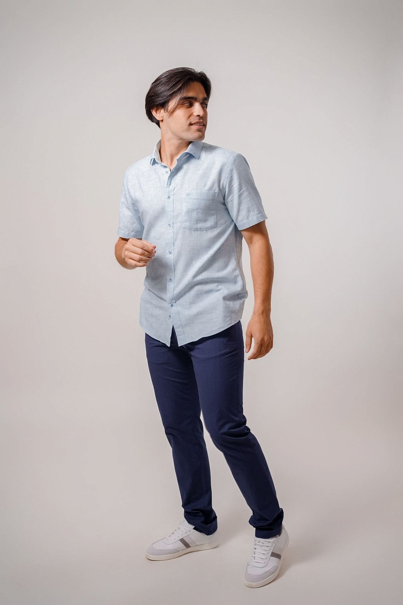 Брюки мужские чиносы, (повседневные брюки) синий DTMD (DORTMUND) OSCAR